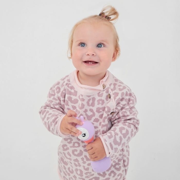 Джемпер вязаный Крошка Я Leo Baby рост 80-86 см, розовый