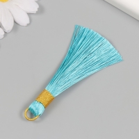 Декор для творчества текстиль "Кисть. Оливия" голубой набор 2 шт 8х1,2 см