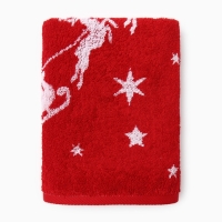 Полотенце махровое Этель "Оленья упряжка", 50х90 см, 100% хлопок, 420 г/м2