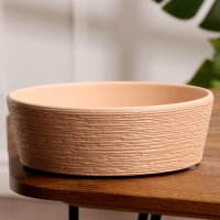 Кашпо Гнездо бежевое кактусница, 1 л, d - 19 см Кашпо Гнездо бежевое кактусница, 1 л, d - 19 см