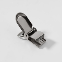 Клипсы для подтяжек, 2,5 &times; 1,5 см, 10 шт, цвет серебряный