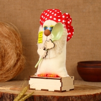 Оберег - шкатулка «Домовой с ложкой», 25 см, микс Оберег - шкатулка «Домовой с ложкой», 25 см, микс