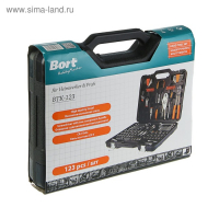 Набор ручного инструмента Bort BTK-123, сталь CrV, 123 предмета в чемодане Набор ручного инструмента Bort BTK-123, сталь CrV, 123 предмета в чемодане