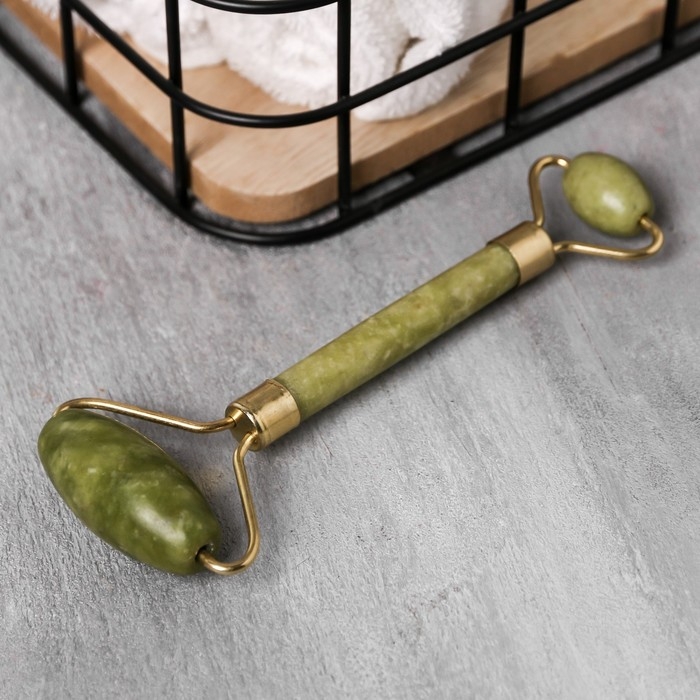 Массажёр, гуаша, для лица и зоны декольте «Йога», кальцит, серпентин 14,2 х 5,5 Массажёр, гуаша, для лица и зоны декольте «Йога», кальцит, серпентин 14,2 х 5,5