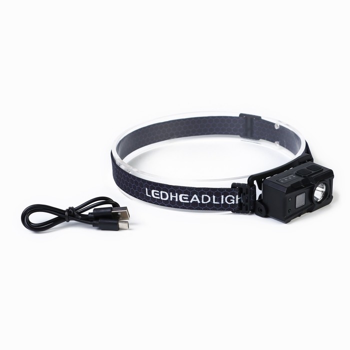 Фонарь налобный аккумуляторный, 1 Вт, 1200 мАч, XPG, сенсор, индикатор заряда Фонарь налобный аккумуляторный, 1 Вт, 1200 мАч, XPG, сенсор, индикатор заряда