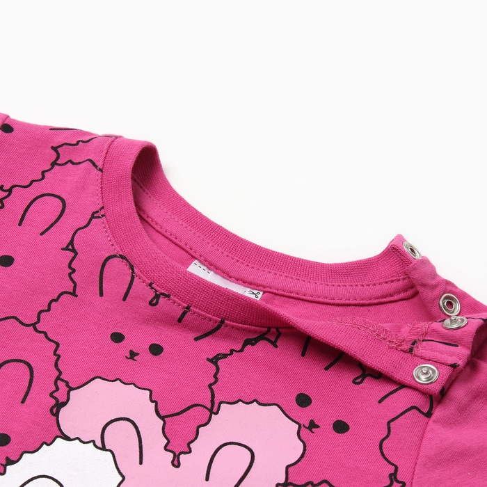 Футболка для девочки, цвет фуксия, рост 92 см