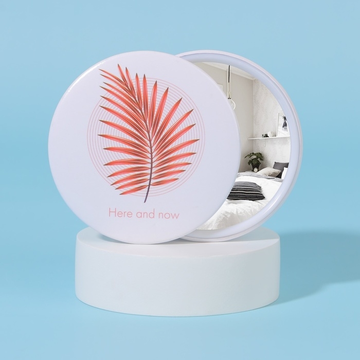 Зеркало карманное &laquo;Растения&raquo;, d = 7 см, цвет МИКС