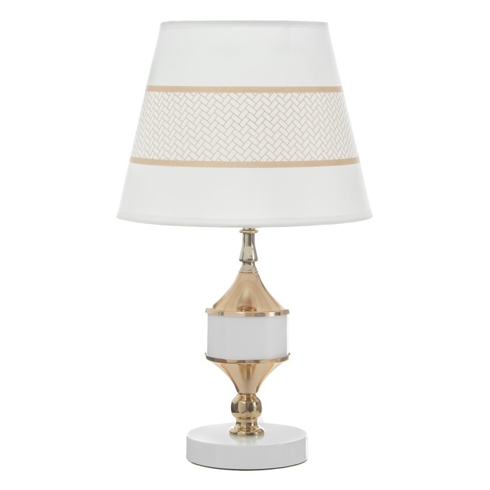 Настольная лампа "Лолла" Е27 40Вт бело-золотой 25х25х41 см RISALUX