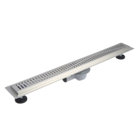 Трап линейный AFLORN AF20107-80, 800х70 мм, c флaнцeм своб. вращения 360&deg;, нерж. сталь