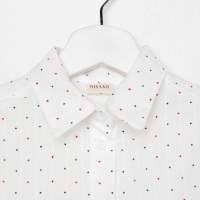 Рубашка детская MINAKU: Cotton collection цвет белый, рост 116