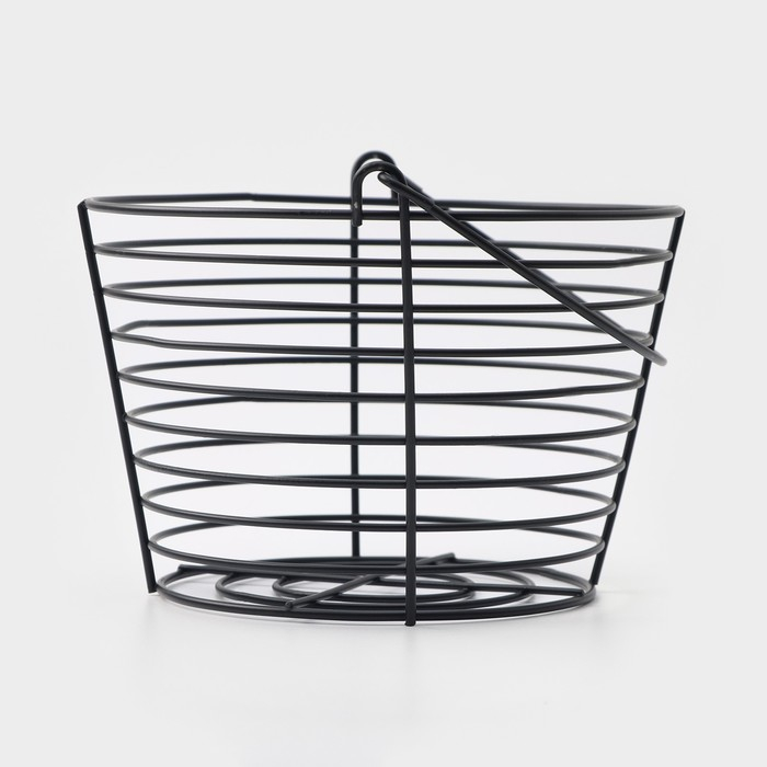 Фруктовница Доляна, 19,5&times;19,5&times;13 см, цвет чёрный