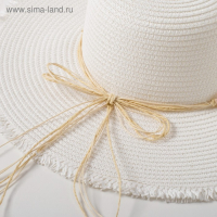 Шляпа женская MINAKU "Морская", размер 56-58, цвет белый