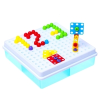 Конструктор Болтовая мозаика &laquo;Объёмные фигуры&raquo;, с отвёрткой и основанием, 189 деталей