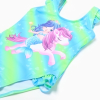 Купальник слитный для девочек, цвет голубой, рост 98-104 см Купальник слитный для девочек, цвет голубой, рост 98-104 см