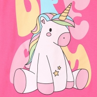 Футболка детская KAFTAN "Единорог", р. 30 (98-104 см), ярко-розовый Футболка детская KAFTAN "Единорог", р. 30 (98-104 см), ярко-розовый