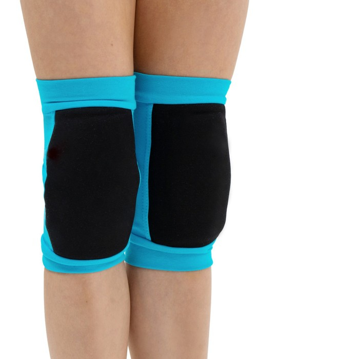 Наколенники для гимнастики и танцев Grace Dance, с уплотнителем, р. XS, 4-7 лет, цвет бирюза/чёрный