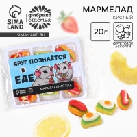 Мармелад в виде еды &laquo;Друг познается в еде&raquo;, 6 шт, 20 г.