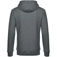 Толстовка с капюшоном унисекс King, темно-серый меланж, размер S