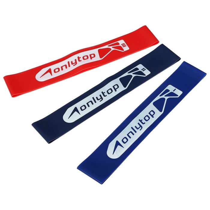 Набор для фитнеса ONLYTOP «Геометрия»: 3 фитнес-резинки, скакалка Набор для фитнеса ONLYTOP «Геометрия»: 3 фитнес-резинки, скакалка