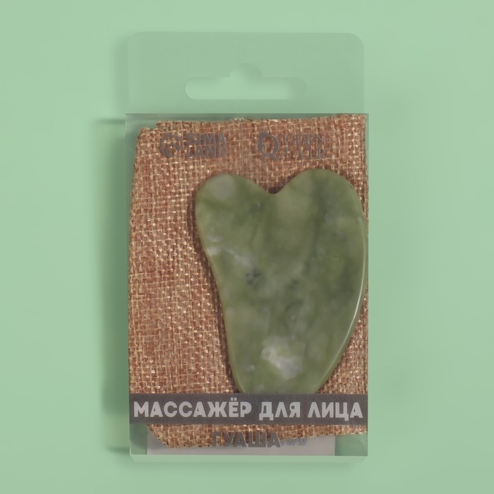 Массажёр гуаша «Лапка», 7 × 4,3 см, в PVC коробке, цвет зелёный Массажёр гуаша «Лапка», 7 × 4,3 см, в PVC коробке, цвет зелёный