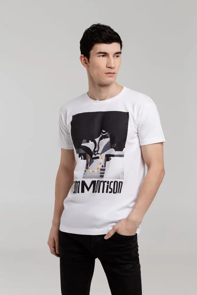 Футболка &laquo;Меламед. Jim Morrison&raquo;, белая, размер XL