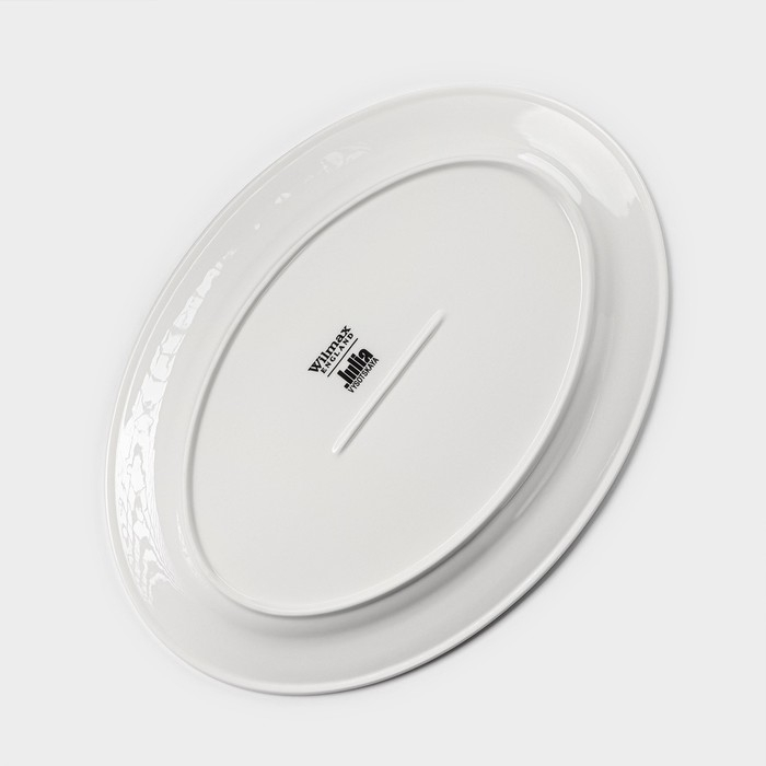 Блюдо фарфоровое овальное Wilmax &laquo;Юлия Высоцкая&raquo;, 36&times;25,5 см, цвет белый