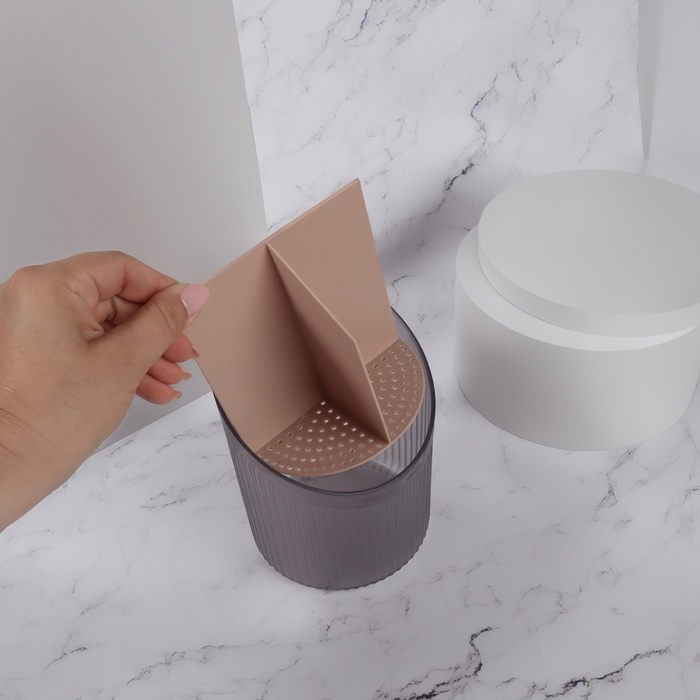 Органайзер для хранения, 3 секции, 17,5 &times; 13 &times; 13 см, цвет чёрный/розовый