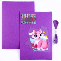 Набор для создания шкатулки из фетра «Волшебная лиса» с термонаклейкой Набор для создания шкатулки из фетра «Волшебная лиса» с термонаклейкой