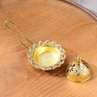 Курильница для благовоний порошковых и конусов "Колесница", кремовая, 7х12,5 см Курильница для благовоний порошковых и конусов "Колесница", кремовая, 7х12,5 см