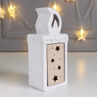 Сувенир керамика, дерево световой "Свеча" 17,6х6х7,6 см