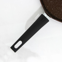 Сковорода блинная, d=24 см, пластиковая ручка, антипригарное покрытие, цвет кофейный мрамор