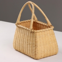 Корзина плетеная (ротанг), 23х14,5хН15/30,5 см, 1 шт., натуральный