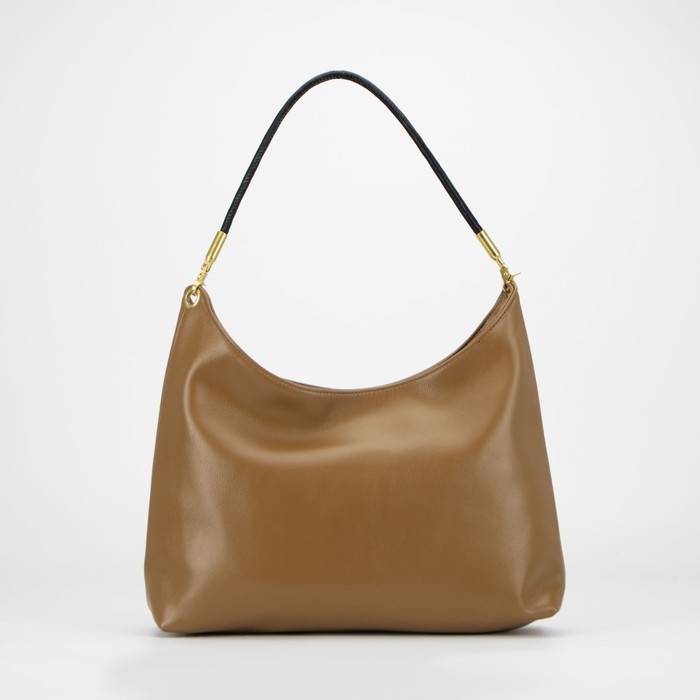 Сумка-хобо, отдел на молнии, цвет светло-коричневый Сумка-хобо, отдел на молнии, цвет светло-коричневый