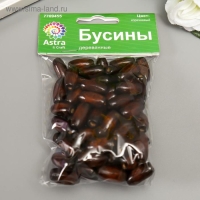 Набор деревянных бусин, 15х7мм, 70шт/упак, цв.коричневый Набор деревянных бусин, 15х7мм, 70шт/упак, цв.коричневый