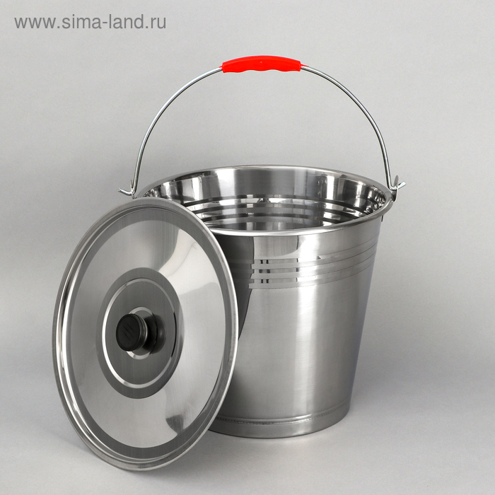 Ведро с крышкой, 12 л, нержавеющая сталь Ведро с крышкой, 12 л, нержавеющая сталь