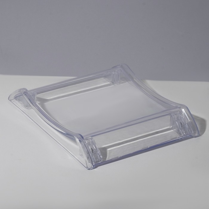 Монетница двухкомпонентная, с местом для рекламной вставки, 16,3&times;19,3&times;3, цвет прозрачный