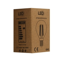 Лампа светодиодная, G45, Е27, 4 Вт, 3000К, 220 В, прозрачная Лампа светодиодная, G45, Е27, 4 Вт, 3000К, 220 В, прозрачная