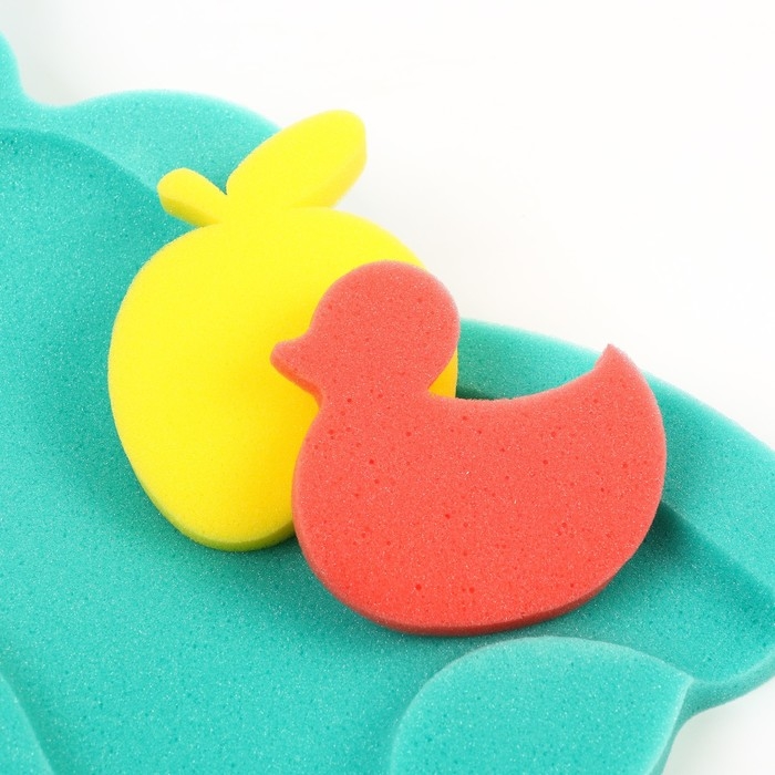 Подкладка для купания макси «Мишка», цвет зеленый, 55х30х6см Подкладка для купания макси «Мишка», цвет зеленый, 55х30х6см