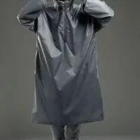 Дождевик-анорак R1, серый, размер XS/S