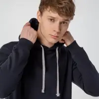 Толстовка с капюшоном Unit Kirenga Heavy темно-синяя, размер XS