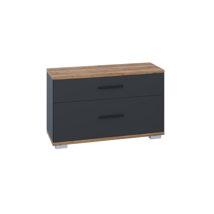 Тумба прикроватная Афина, 602х426х390, Дуб крафт золотой/Антрацит
