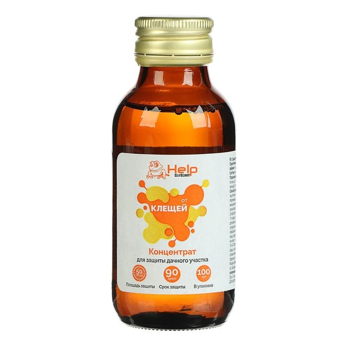 Концентрат от клещей Концентрат от клещей "Help", для защиты дачного участка, 100 мл
