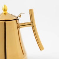 Чайник из нержавеющей стали с ситом «Кеннет», 1,43 л, цвет золотой Чайник из нержавеющей стали с ситом «Кеннет», 1,43 л, цвет золотой