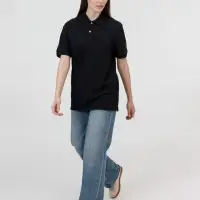 Рубашка поло унисекс Pacific, черная, размер XXL Рубашка поло унисекс Pacific, черная, размер XXL