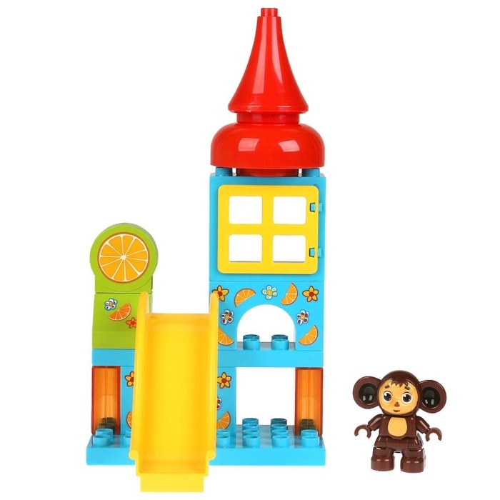 Конструктор для малышей &laquo;Чебурашка на горке&raquo;, союзмультфильм, 13 деталей