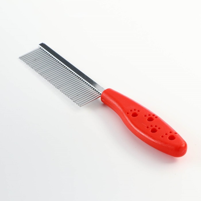 Расчёска Расчёска "Лапки" удлиненная, 20,5 х 3 см, красная