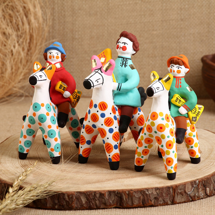 Дымковская игрушка Дымковская игрушка "Всадник с балалайкой"