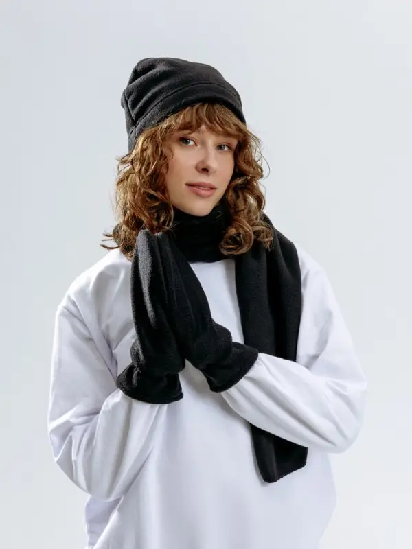 Шапка Fleecy, черная Шапка Fleecy, черная