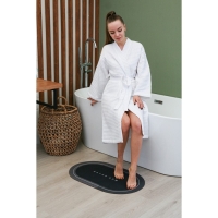 Коврик для ванной Доляна Bathroom, 48&times;78 см, цвет чёрный