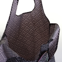 Сумка хозяйственная на кнопке, складная, цвет чёрный Сумка хозяйственная на кнопке, складная, цвет чёрный